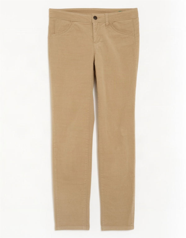 Benetton Damen Super Low Skinny Cordhose UK 8 Small W30 L29 Beige