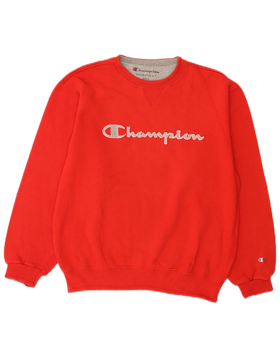 CHAMPION Herren-Sweatshirt mit Grafik, Größe S, Rot, Baumwolle