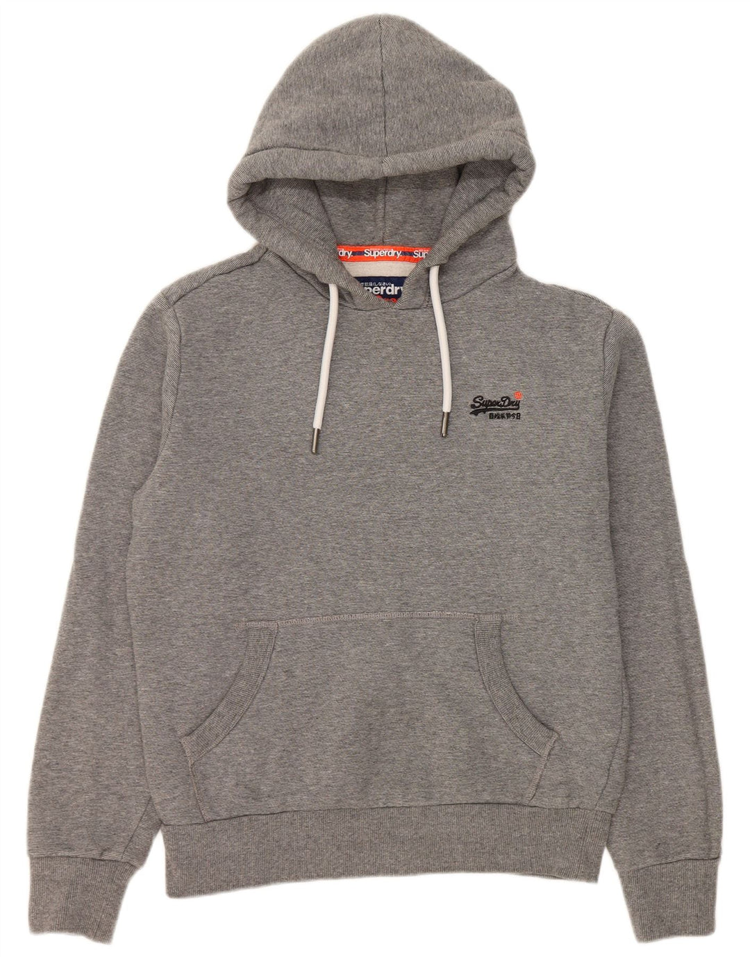 Superdry Herren Kapuzenpullover aus mittelgrauer Baumwolle
