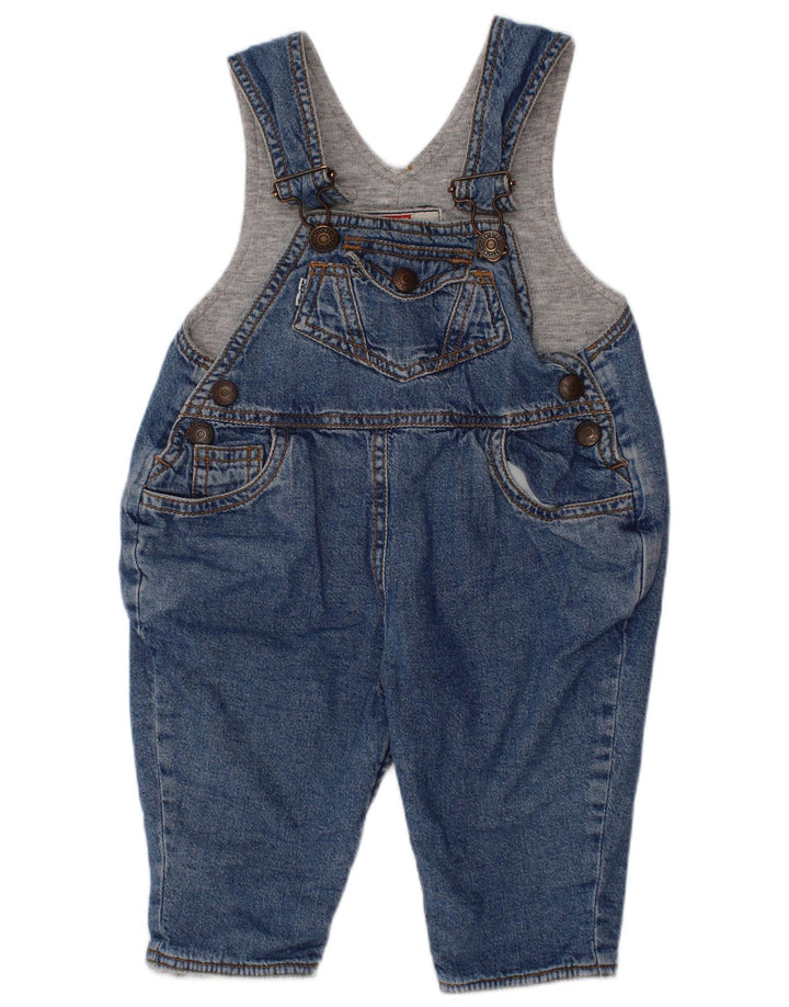 LEVI'S Baby-Jungen-Latzhose, gerade Jeans, 3–6 Monate, W24, L8, Blau
