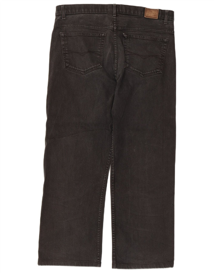 Marks & Spencer Herren Straight Jeans W36 L27 Schwarze Baumwolle