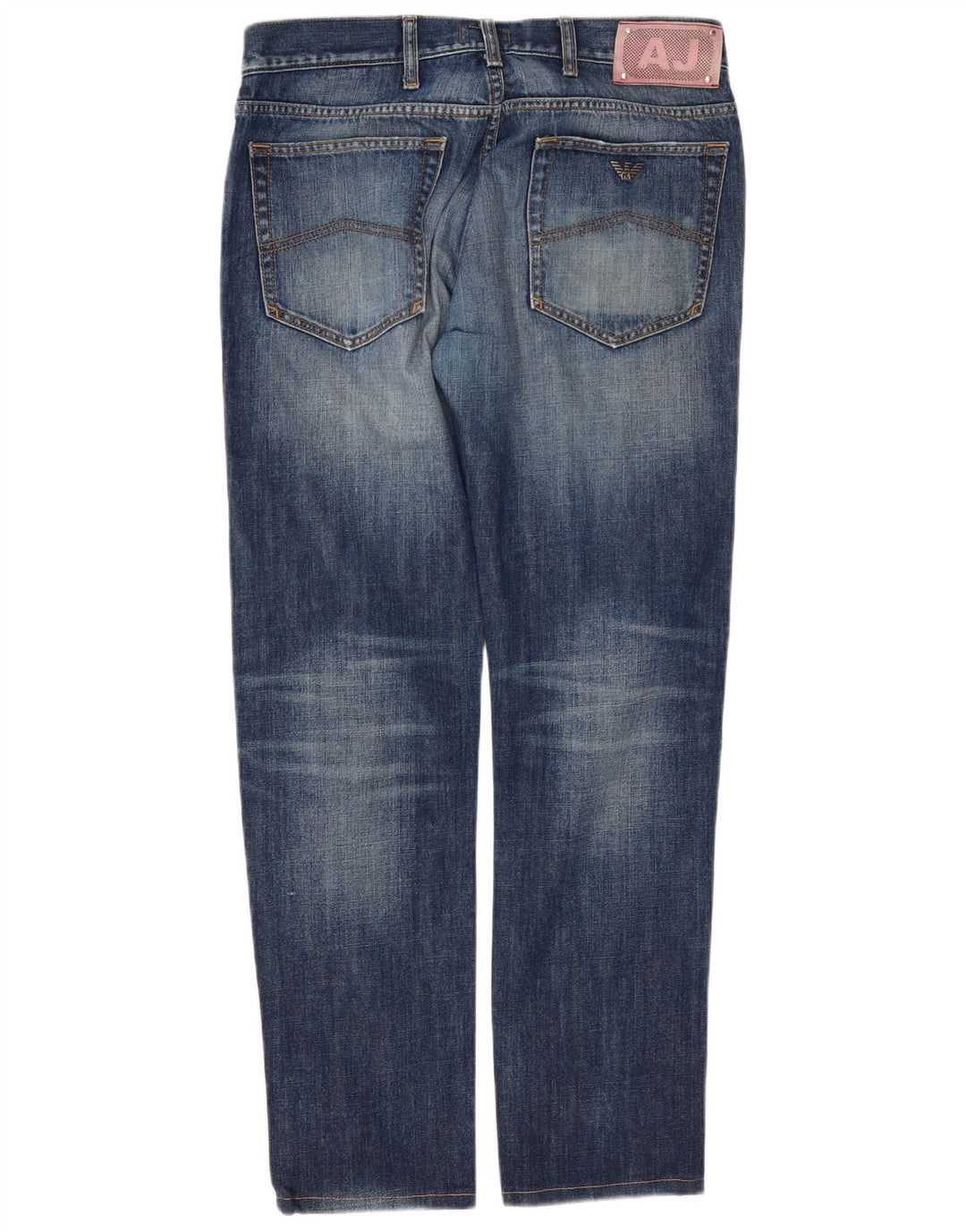 Armani Herren Distressed Slim Jeans W34 L30 Blaue Baumwolle