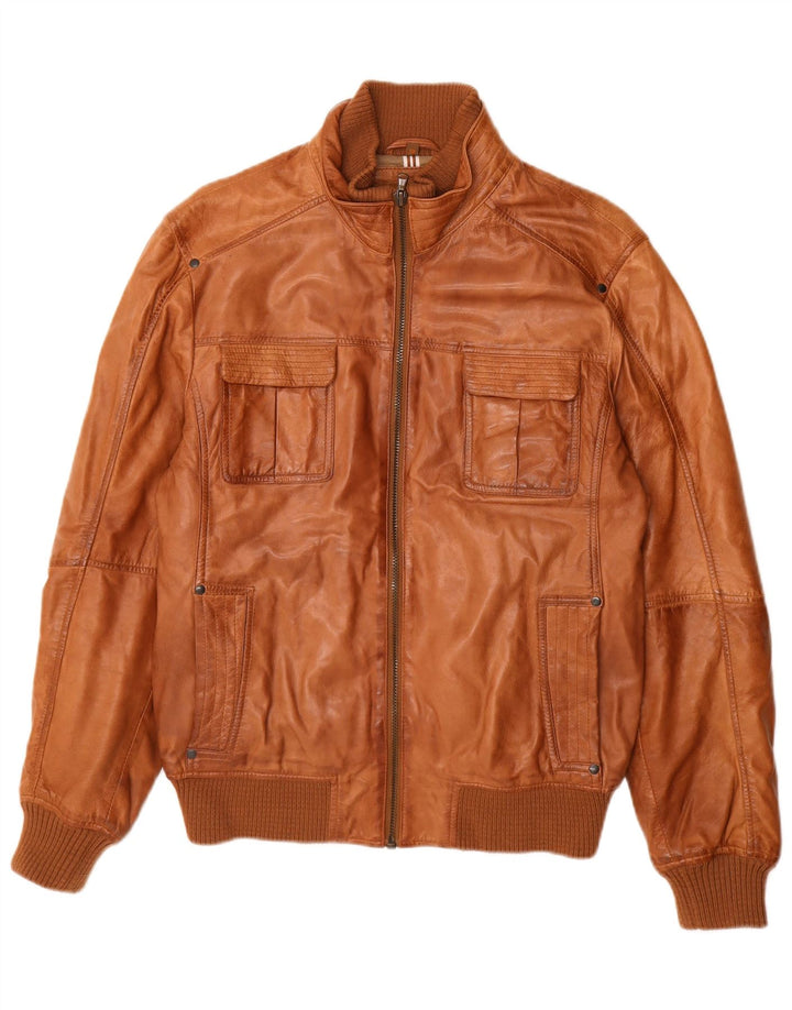 Conbipel Herren Lederjacke IT 50 großes braunes Leder