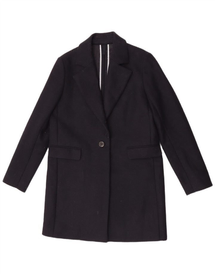 Massimo Dutti Damenmantel EU 40 Mittelmarineblaue Wolle