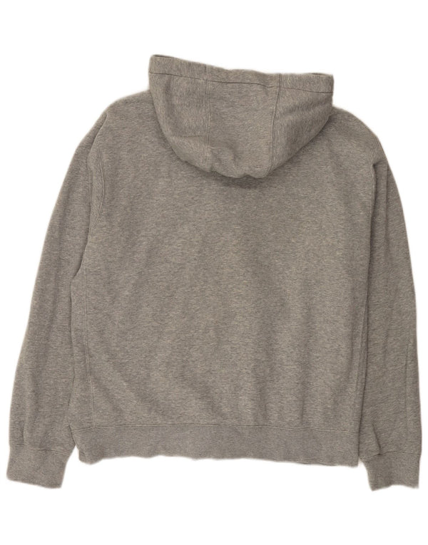Nike Herren-Kapuzenpullover mit Reißverschluss, mittelgrau gefleckte Baumwolle