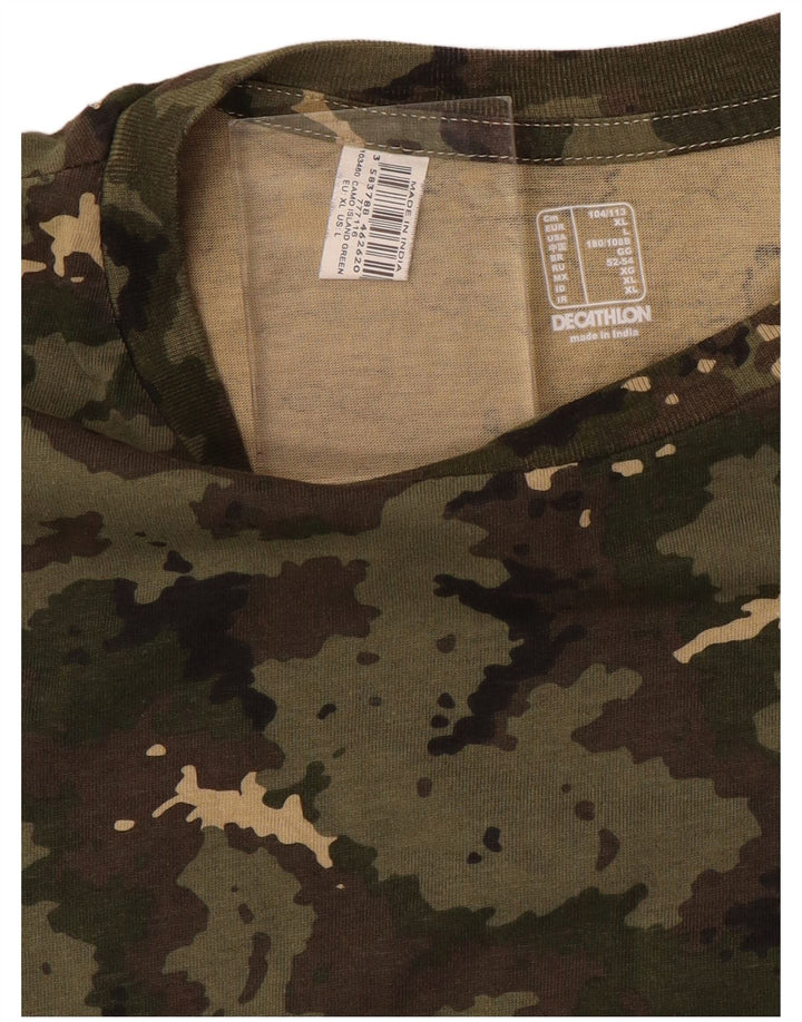Decathlon Herren T-Shirt Top XL Khaki Camouflage