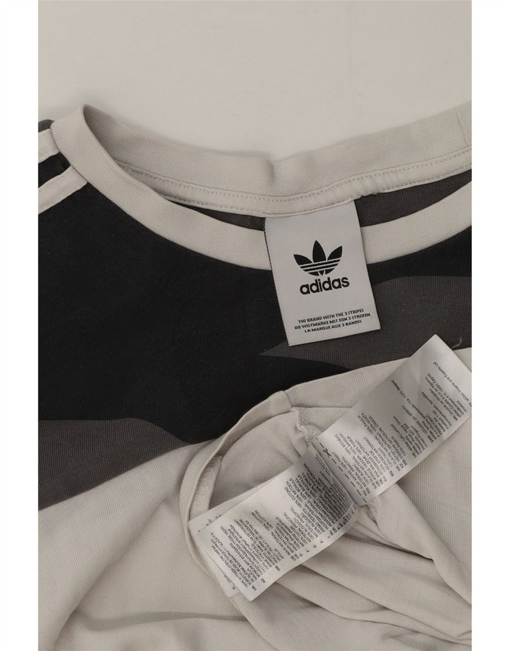 Adidas Herren T-Shirt Top Small Weiß Camouflage Baumwolle