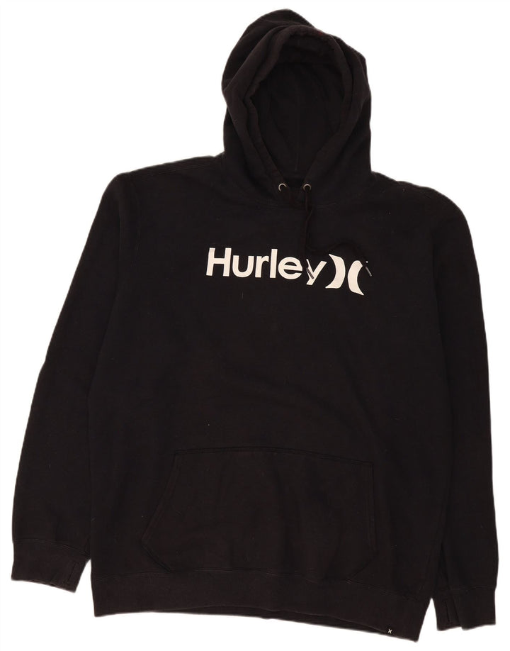 Hurley Herren Graphic Hoodie Pullover XL Schwarz Polyester