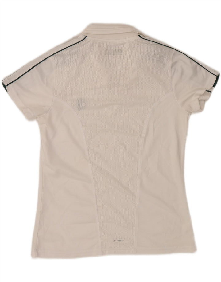 SERGIO TACCHINI Damen Poloshirt UK 12 Mittelweiß Farbblock