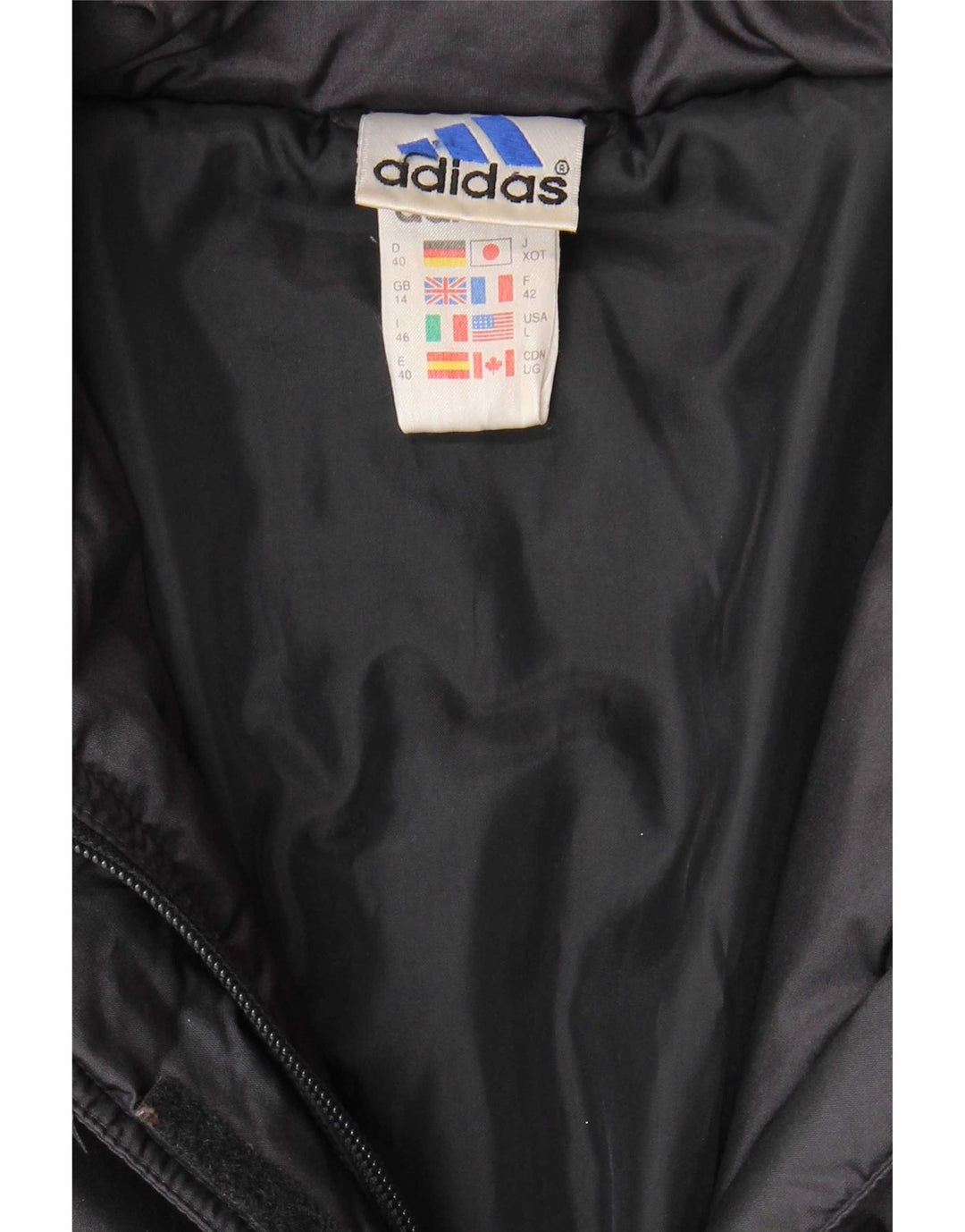 Adidas Damen Wattierte Jacke UK 14 Large Marineblau Polyamid