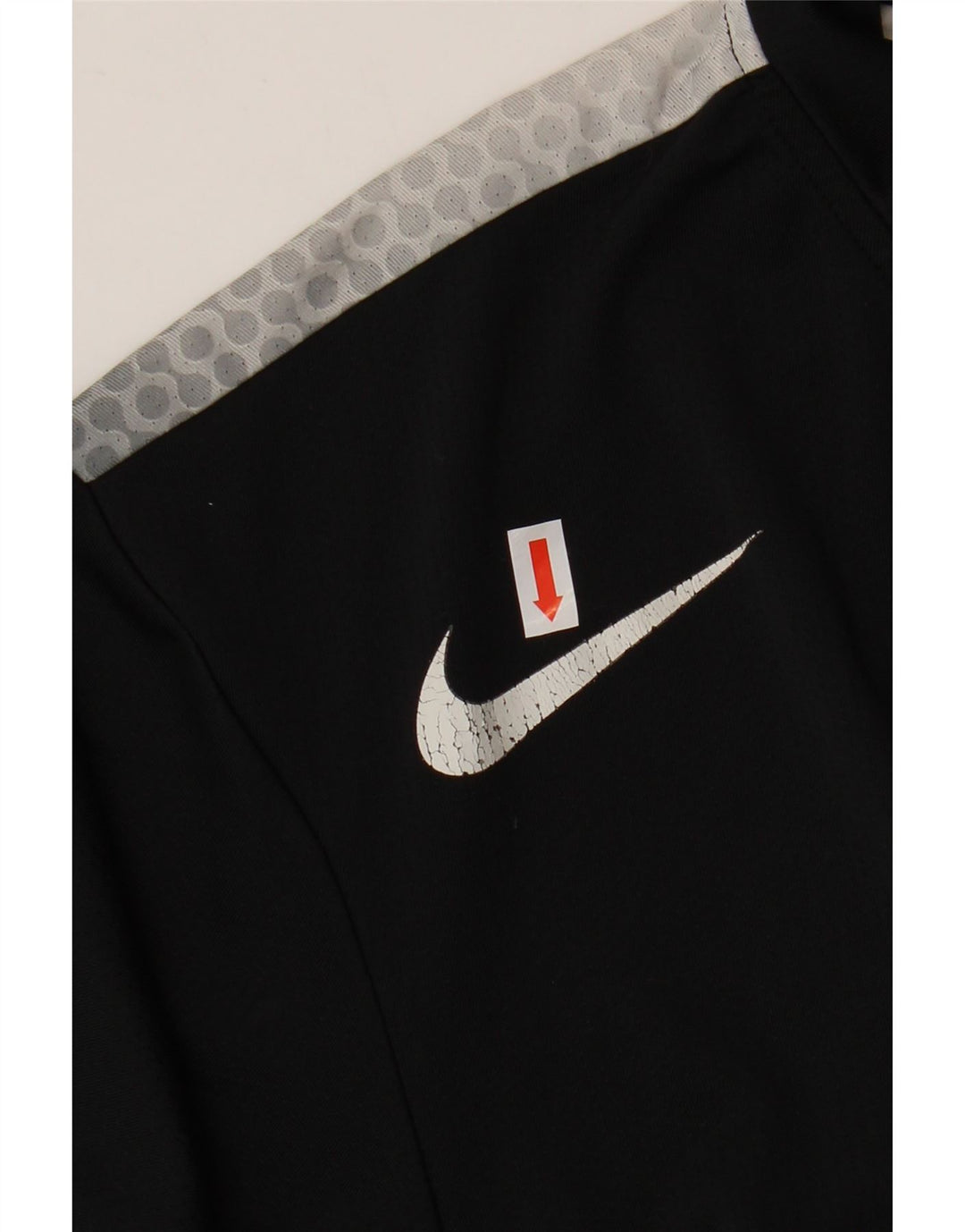 NIKE Herren Dri Fit T-Shirt Top UK 39/41 Mittelschwarz gepunktetes Polyester