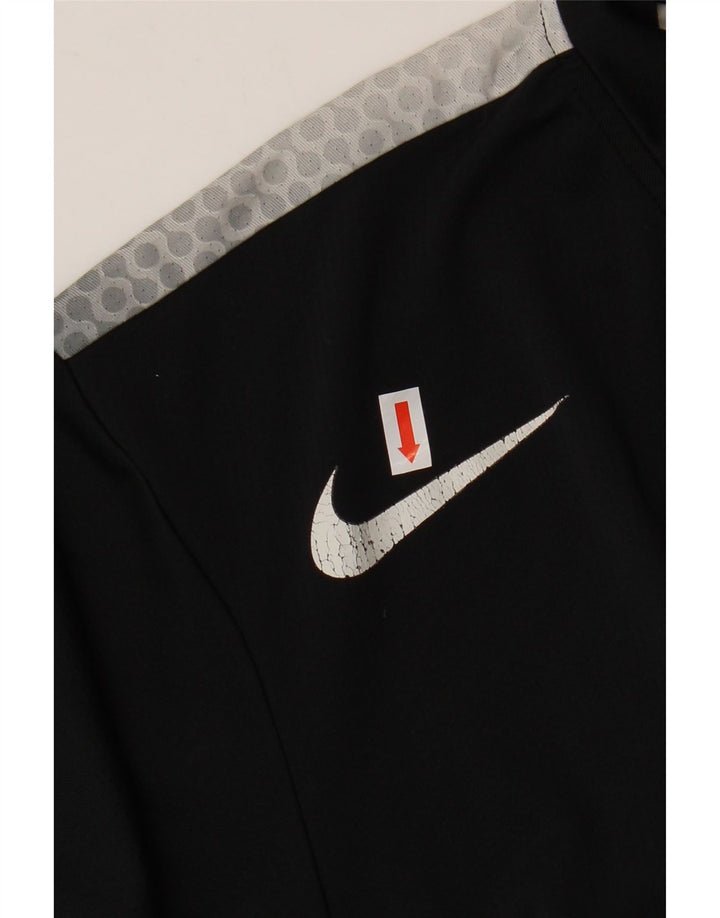 NIKE Herren Dri Fit T-Shirt Top UK 39/41 Mittelschwarz gepunktetes Polyester