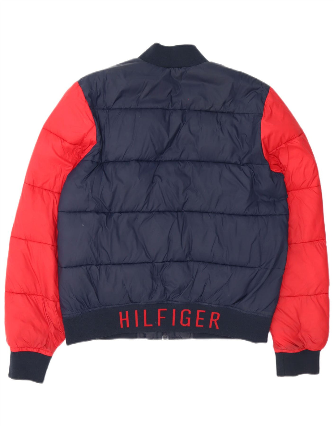 Tommy Hilfiger Herren Wattierte Jacke UK 36 Small Marineblau Farbblock