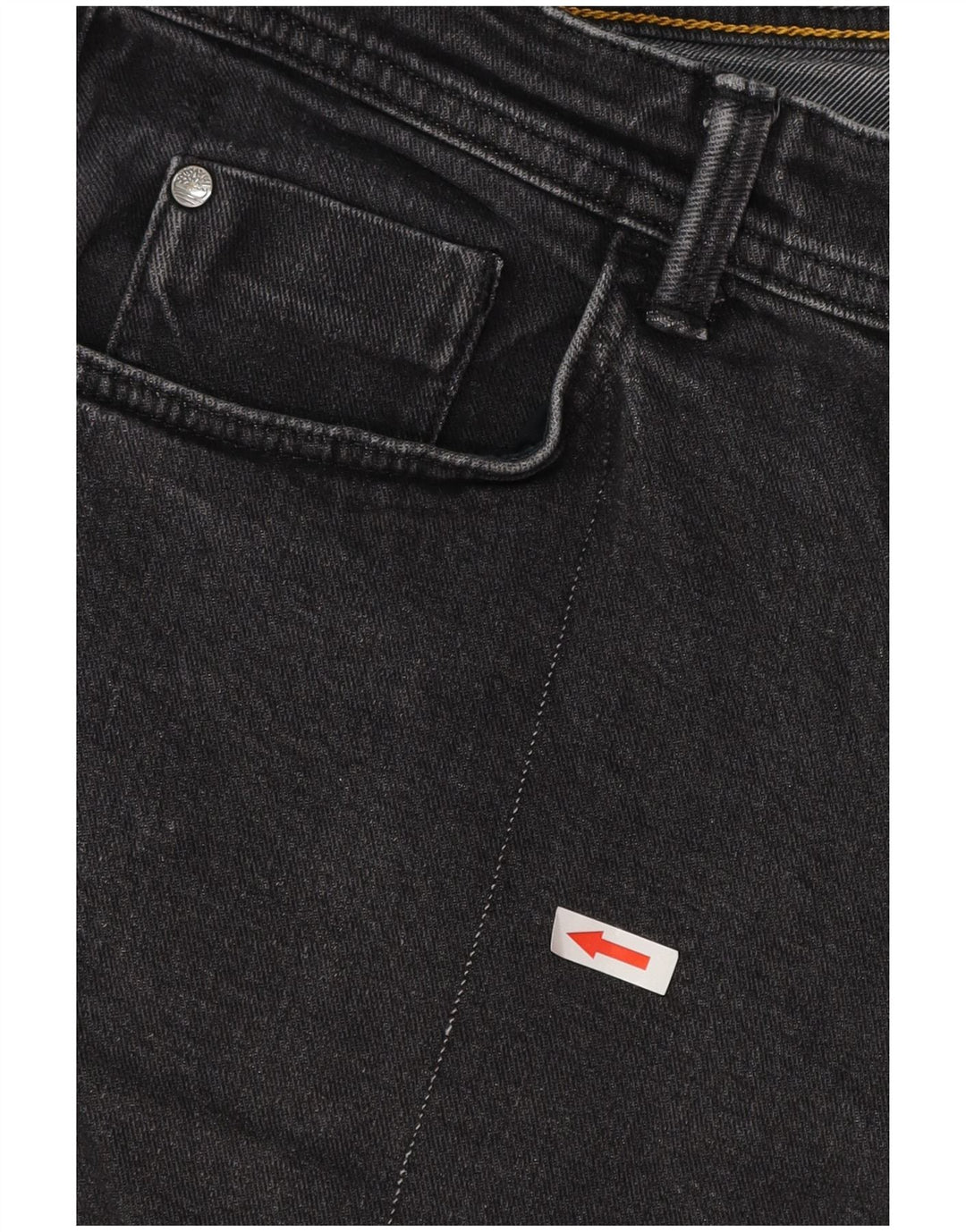 Timberland Herren Straight Jeans W35 L29 Schwarze Baumwolle