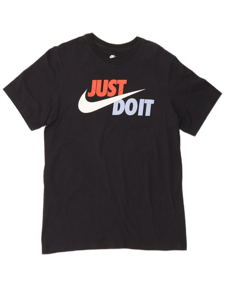 Nike Herren-T-Shirt mit Grafik, Größe S, schwarze Baumwolle