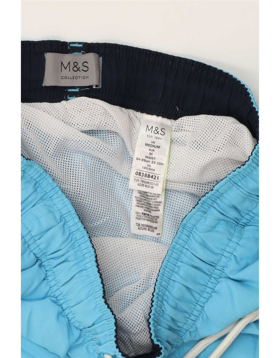 Marks & Spencer Herren-Badeshorts aus mittelblauem Polyester