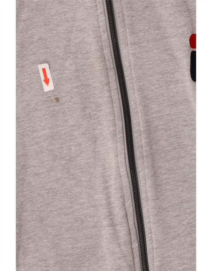 Fila Damen-Trainingsanzugoberteil mit Grafik, UK 12, mittelgrau, Farbblock