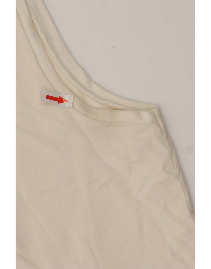 Champion Damen-Trägershirt UK 12 Mittelweiße Baumwolle