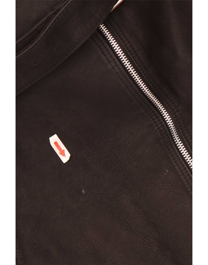 Vintage Damen Lederjacke UK 20 2XL Braun