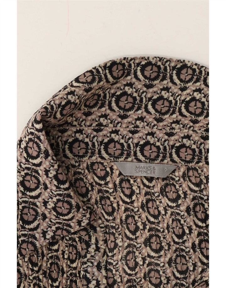 Marks & Spencer Damen formelles Hemd UK 18 XL grau geometrisch
