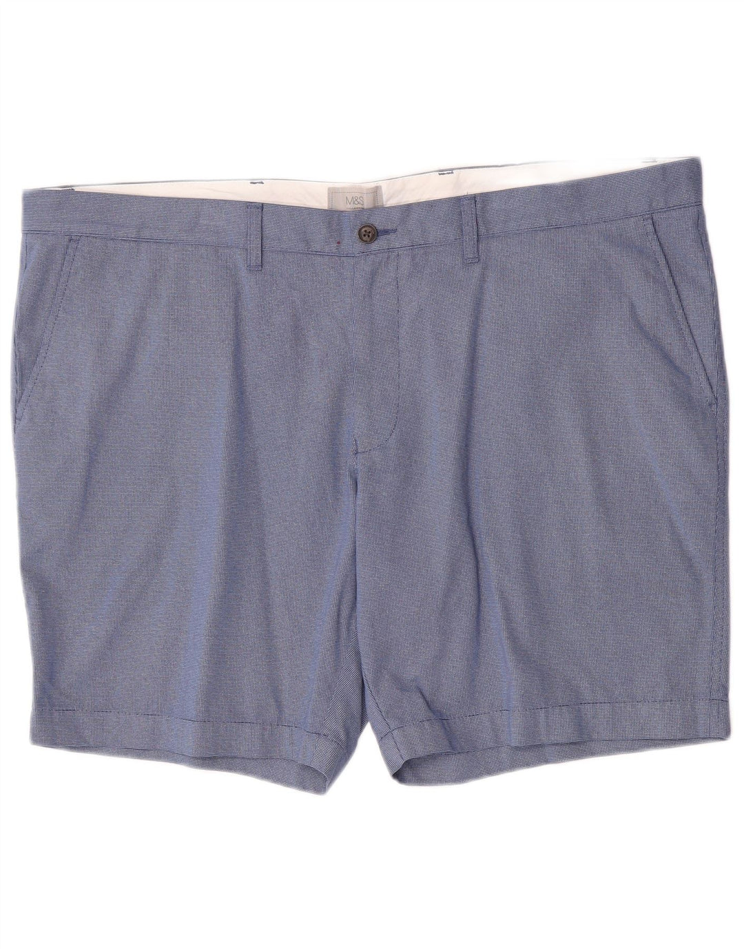 Marks & Spencer Herren Chinoshorts W44 2XL Blaue Baumwolle