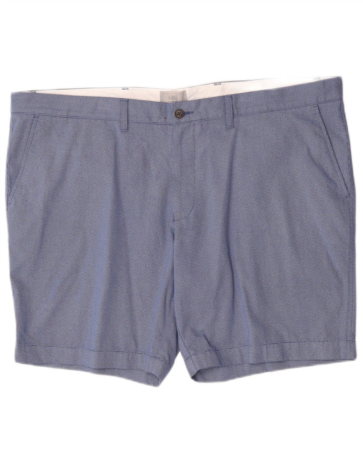 Marks & Spencer Herren Chinoshorts W44 2XL Blaue Baumwolle