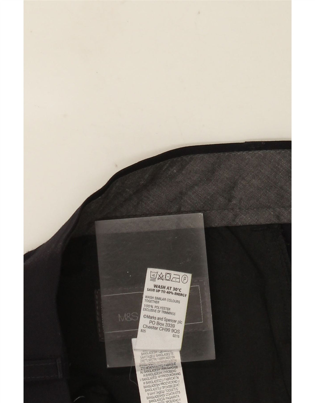 MARKS & SPENCER Herren-Anzughose mit normaler Passform, W36 L33, marineblaues Polyester