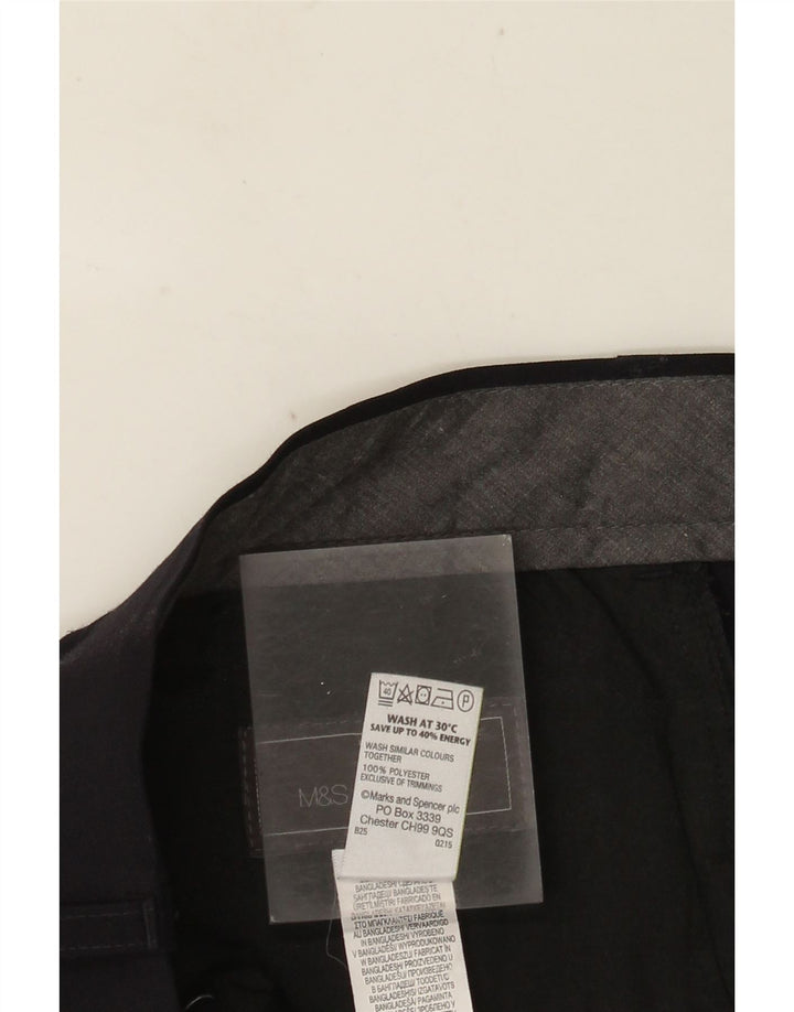 MARKS & SPENCER Herren-Anzughose mit normaler Passform, W36 L33, marineblaues Polyester