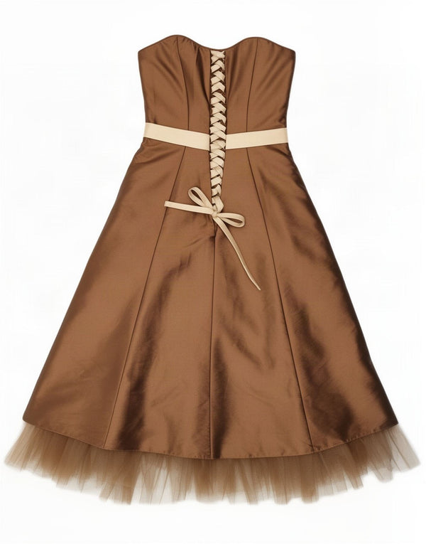 Hilary Morgan Trägerloses Tutu-Kleid für Damen UK 10 Small Brown