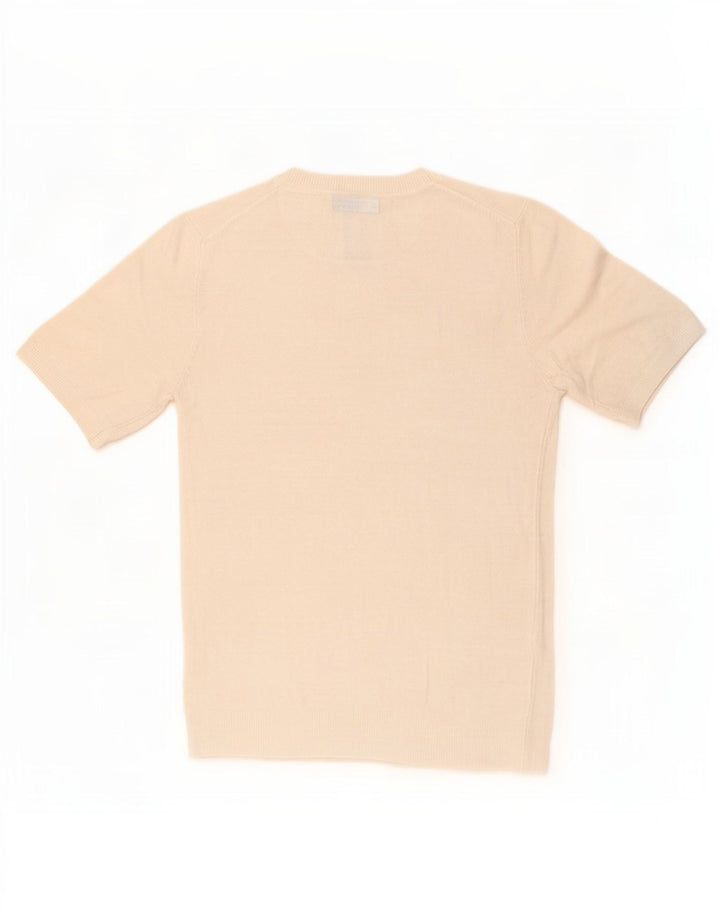 Zara Damen T-Shirt Top UK 12 Medium Weiß