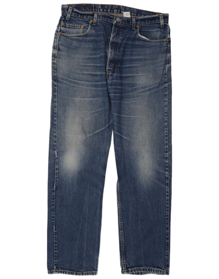Levi's Herren 505 Regular Fit Straight Jeans W40 L34 Blaue Baumwolle