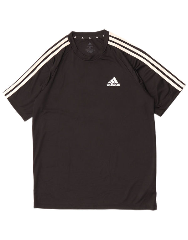 Adidas Mens Aeroready T-Shirt Top Medium Black Polyester
