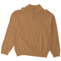 Izod Herren-Pullover mit Reißverschluss am Hals, XL, beige Baumwolle