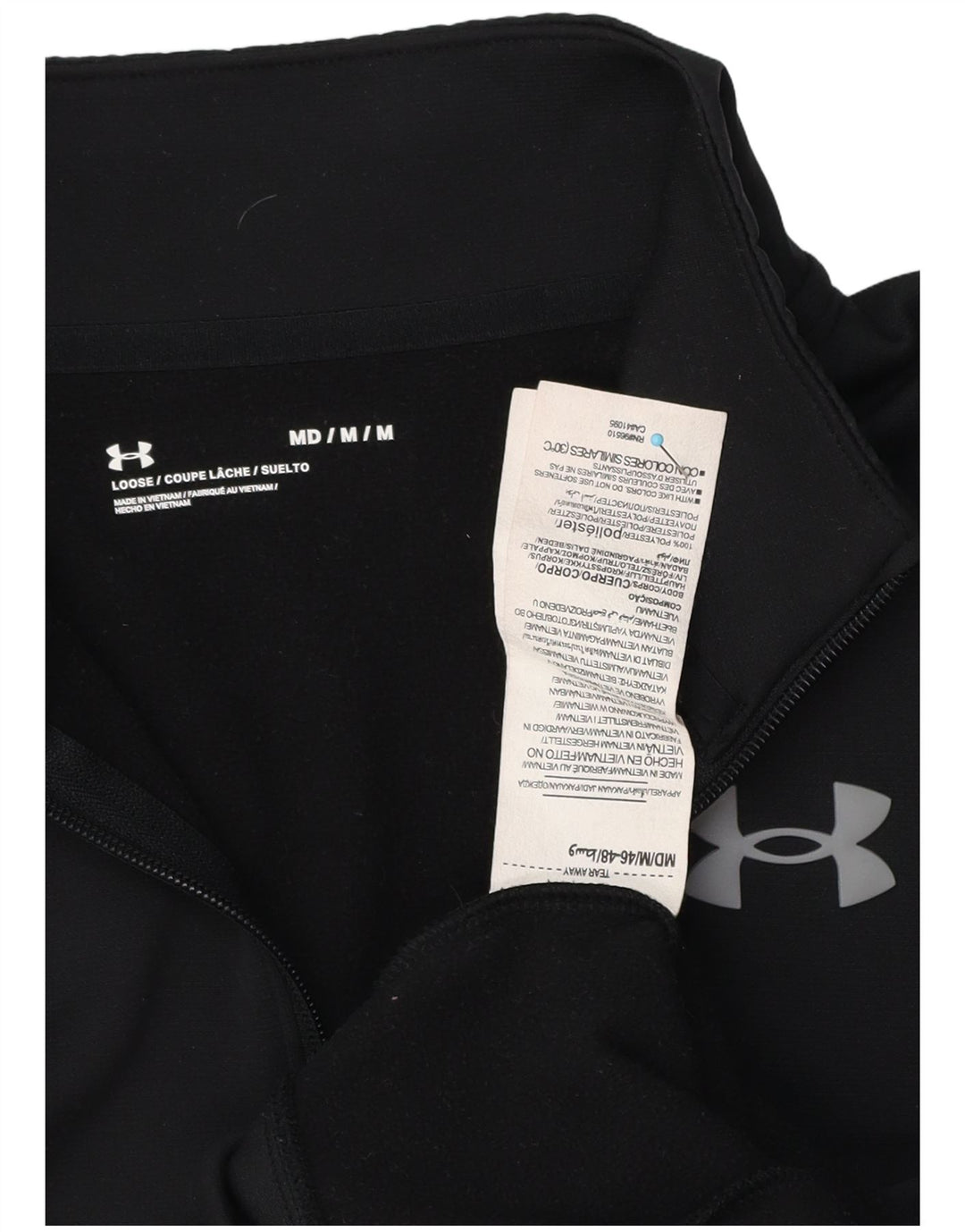 Under Armour Herren-Sweatshirt mit Reißverschluss, lockere Passform, mittelschwarz