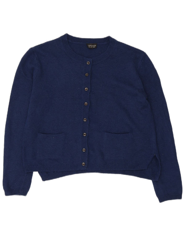 Topshop Damen-Strickjacke in Übergröße, Gr. 10, Größe S, Marineblau, Acryl