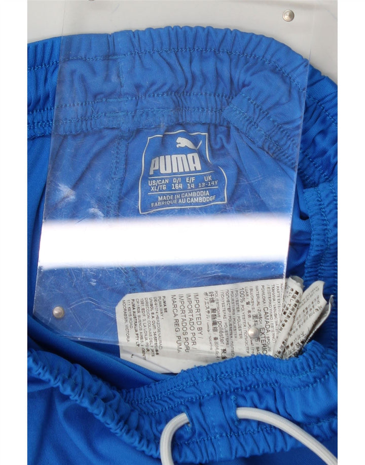 PUMA Boys Dri Fit Sport Shorts 13-14 Years Blue Polyester Vintage Puma and Second-Hand Puma from Messina Hembry 