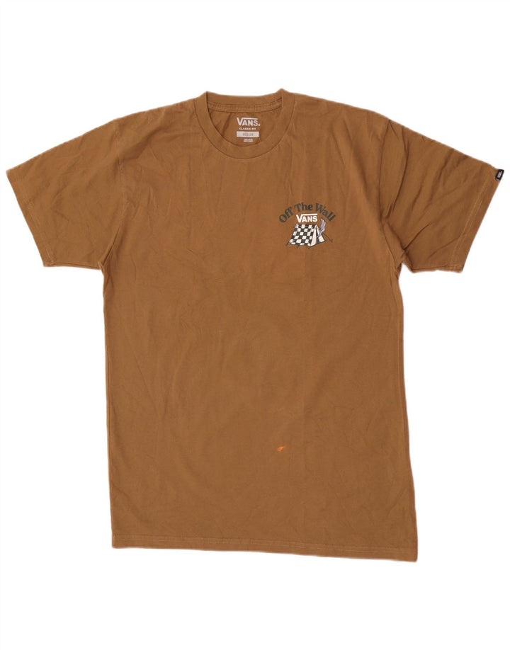 Vans Herren-T-Shirt mit klassischer Passform, mittelbeigefarbener Baumwolle