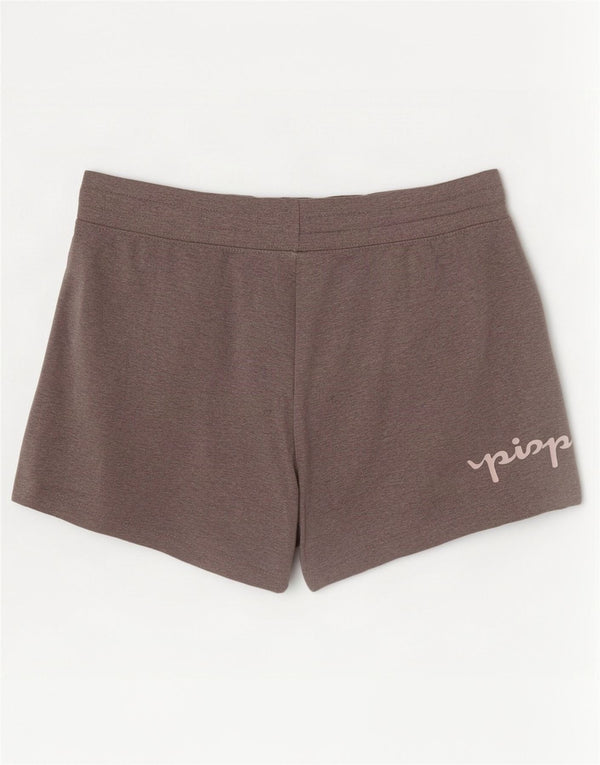 Champion Womens Graphic Sport Shorts UK 6 XS Grau meliert