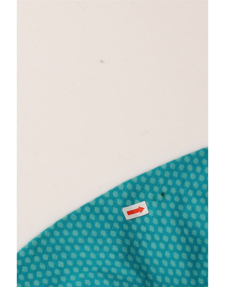 Eddie Bauer Damen-Oberteil mit Reißverschluss, langärmlig, Gr. 10, klein, türkis gepunktet