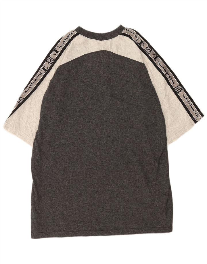 Champion Herren-T-Shirt mit Grafik, Mittelgrau, Farbblock