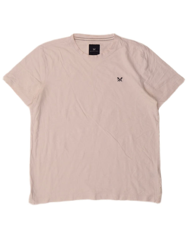 Crew Clothing Herren T-Shirt Top Large Weiß Baumwolle