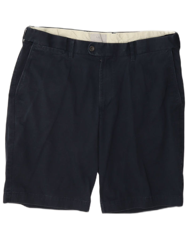 Marks & Spencer Herren Chinoshorts W38 XL Marineblau Baumwolle