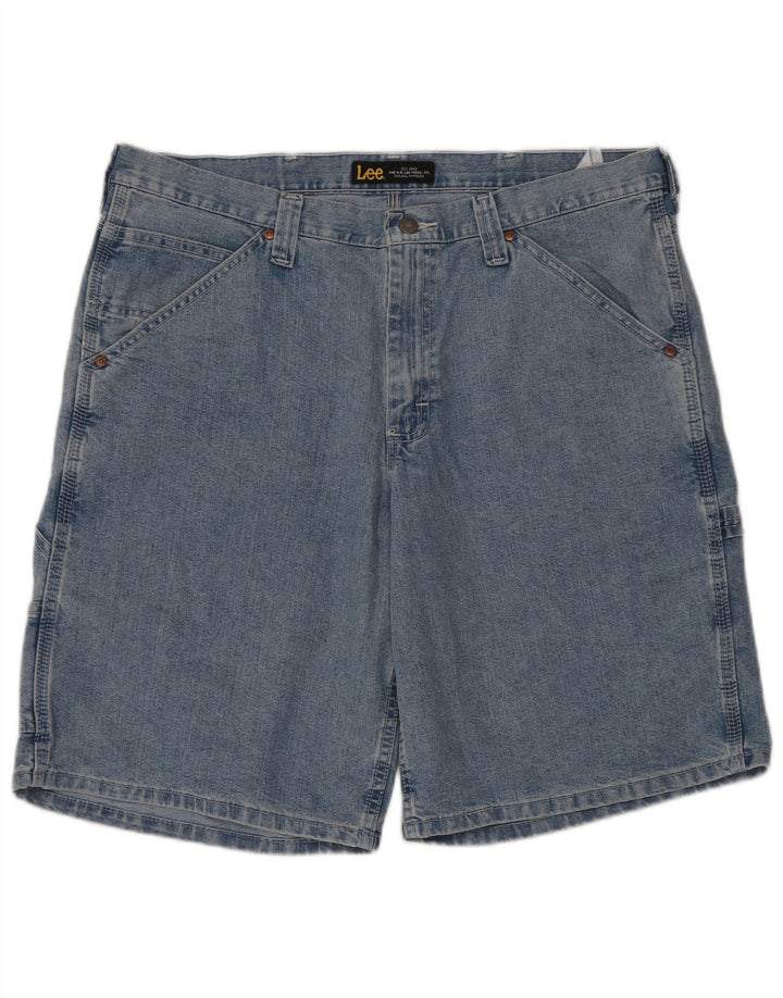 LEE Herren Kansas Cargo Denim Shorts W36 Große blaue Baumwolle