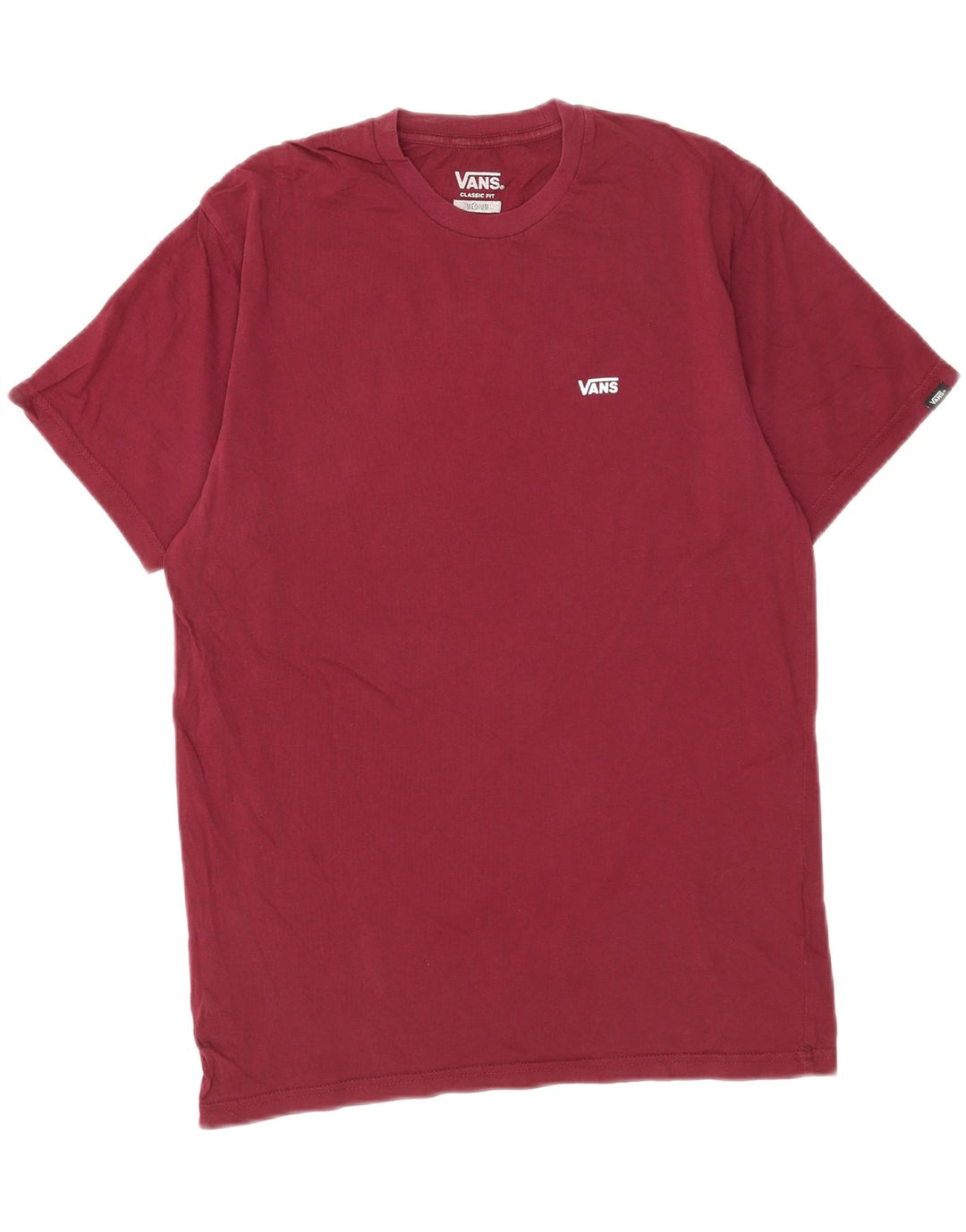 Vans Herren-T-Shirt mit klassischer Passform, mittlere Burgunder-Baumwolle