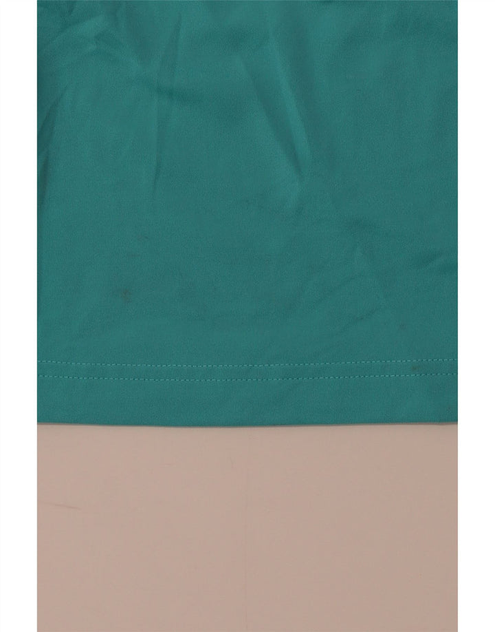 FILA Damen T-Shirt Top UK 8 Small Türkis Polyester