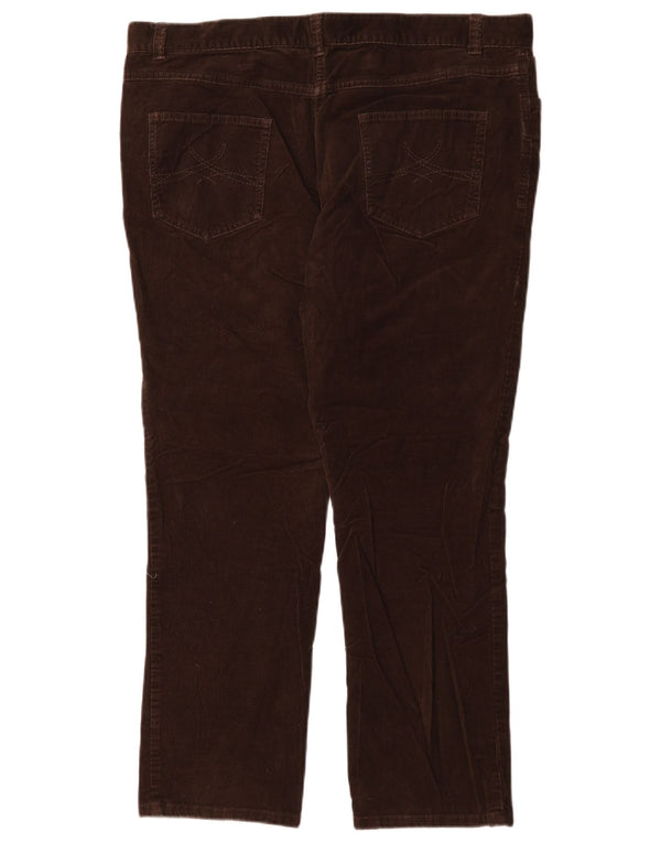 Marks & Spencer Damen gerade Cordhose UK 18 XL W36 L27 Braun
