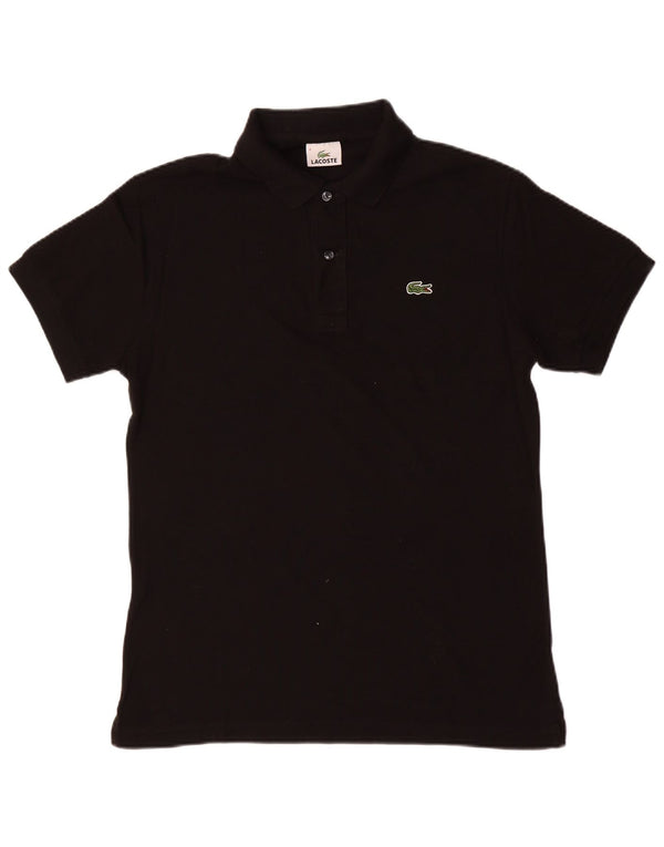 LACOSTE Mens Polo Shirt Size 4 Medium Black Cotton