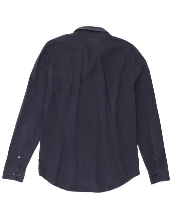 Calvin Klein Jeans Herren-Slim-Fit-Hemd aus mittelblauer Baumwolle