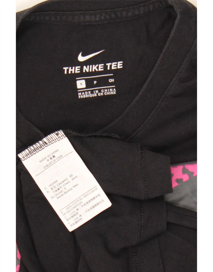 Nike Herren-T-Shirt mit Grafik, Größe S, schwarze Baumwolle