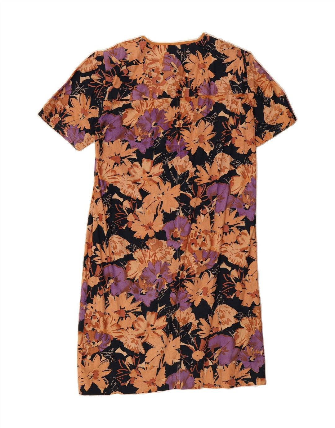 AMARANTO Womens Oversized Shift Dress UK 10 Small Beige Floral Vintage Amaranto and Second-Hand Amaranto from Messina Hembry 